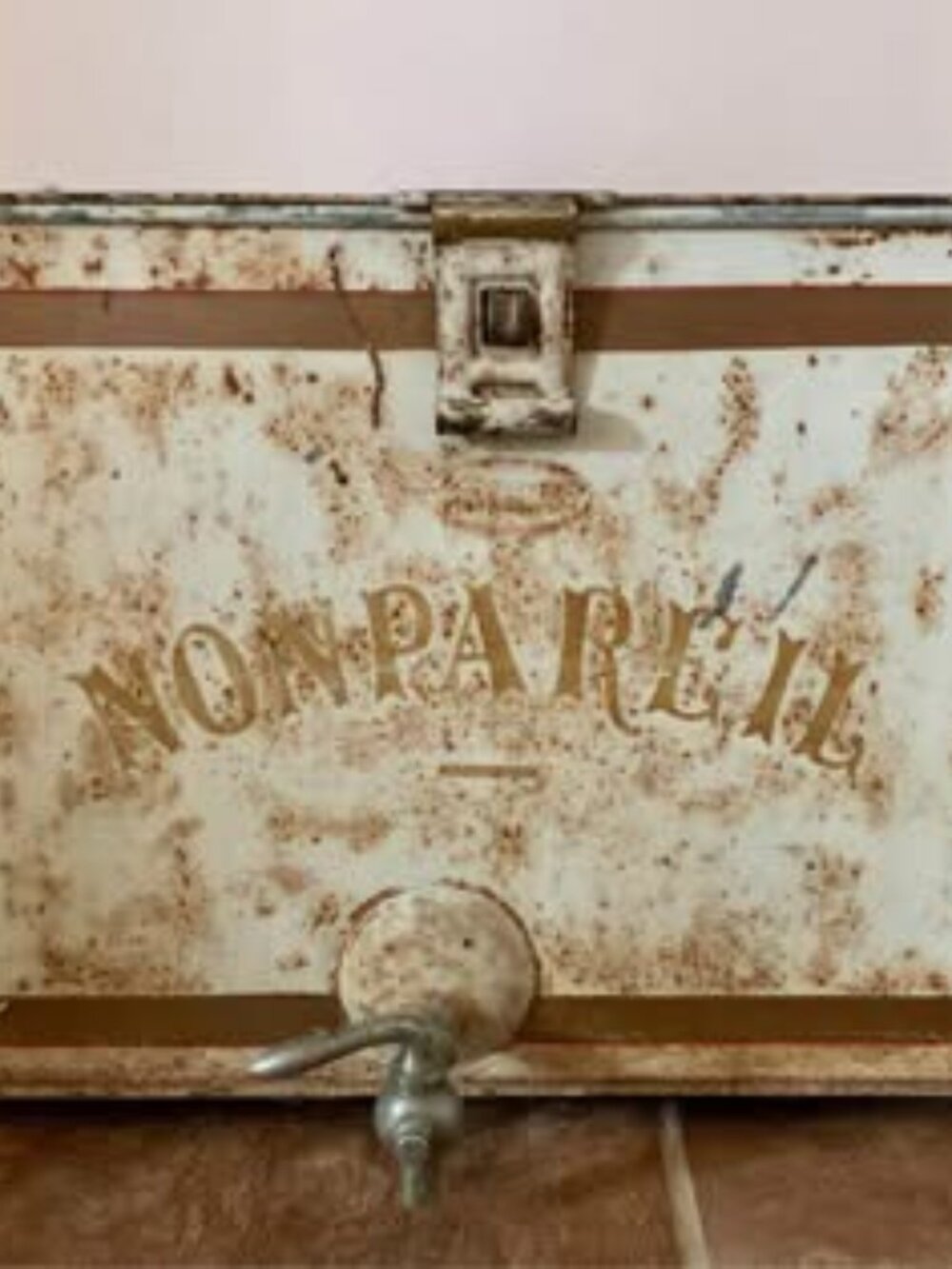 20th Century French Non Pareil Metal Ice Box
